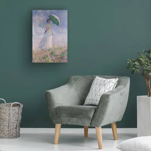 Miniatura 4 de Trademark Fine Art Claude Monet - Lienzo decorativo para pared, diseño de mujer con sombrilla, 22 x 32 pulgadas