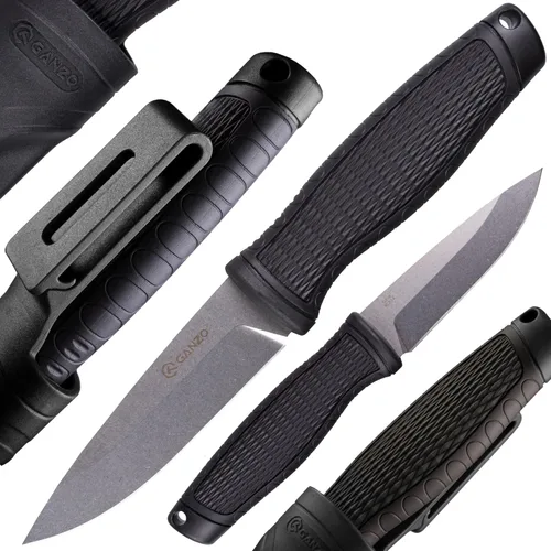 Miniatura 4 de Ganzo G806-BK Cuchillo de hoja fija 8CR14 Hoja de acero inoxidable Mango ergonómico antideslizante Camping Caza Pesca al aire libre EDC Cuchillo