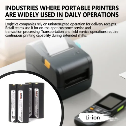 Miniatura 2 de Paquete de 2 baterías de iones de litio de 7.4V 2200mAh 550039-100 repuesto para impresora Datamax Oneil MF2Te MF4Te Microflash 4i 4T MF4 OC2 OC3 OC4