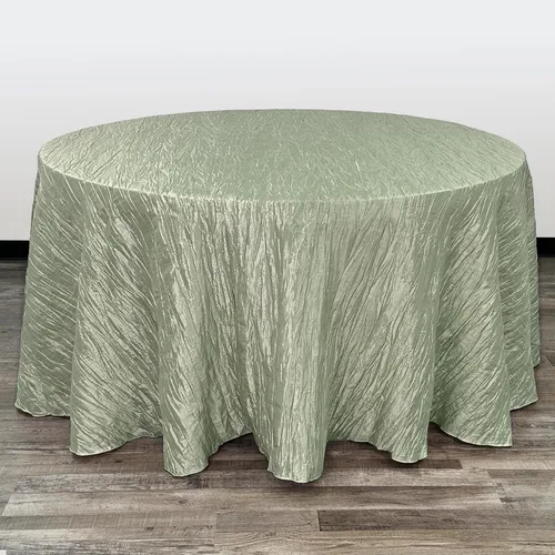 Miniatura 37 de Your Chair Covers - Mantel redondo de tafetán arrugado de 132 pulgadas - Mantel de comedor color champán, brillante aplastado para bodas, fiestas