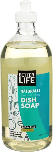 Miniatura 8 de Better Life Jabón para platos sin sulfato, resistente a la grasa y suave para las manos, granada, 22 onzas