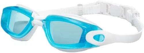 Miniatura 3 de Gafas de natación impermeables y antivaho para adultos con clip de nariz de silicona, gafas de natación galvanizadas unisex negro