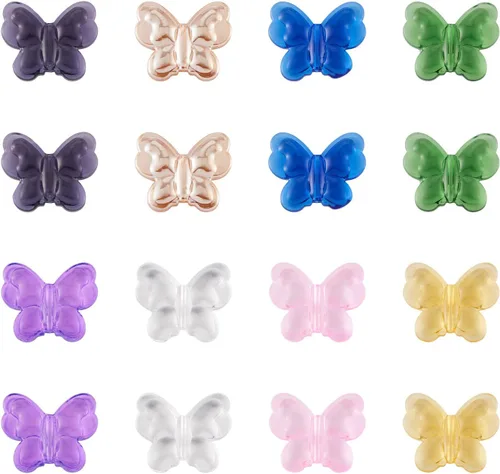 Miniatura 10 de 180 cuentas de cristal galvanizadas con forma de corazón de amor, cuentas espaciadoras de corazón pequeño, cuentas transparentes para San Valentín