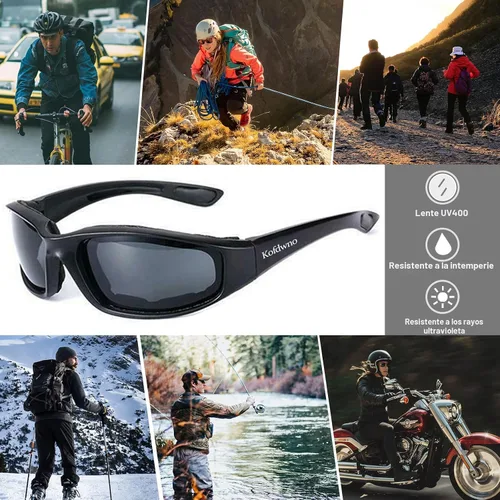 Miniatura 2 de (3 PCS) Gafas para Montar Motocicleta con Almohadillas de Espuma, Gafas Protectoras con Protección UV Anti-Viento A Prueba de Polvo, Gafas de Sol