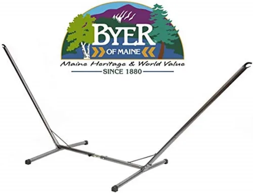 Miniatura 6 de Byer of Maine Soporte Ceara, ajustable para la mayoría de hamacas individuales y dobles al aire libre, fácil de montar y desmontar, solo soporte