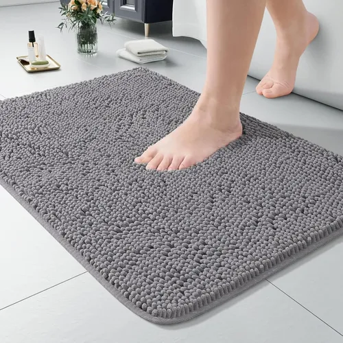 Miniatura 12 de LOCHAS Alfombra de Baño de Lujo Lanuda Tapete de Baño 24 x 17 Pulgadas, Alfombras de Baño Lavables Antideslizantes para Baño y Ducha, Alfombras
