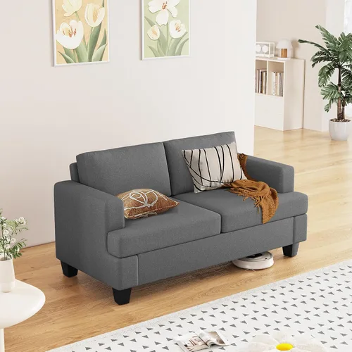 Miniatura 17 de Furnimart Sofás Seccionales para Sala de Estar, Modernos 2 Sofás de Dos Plazas y Sofá de 3 Plazas, Juego de Sofá de Asiento Profundo Color Crema