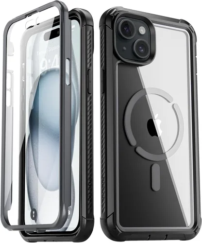 Poetic Guardian MagPro - Funda para iPhone 15 Plus de 6.7 pulgadas, [compatible con MagSafe], [probada en caídas de grado militar de 20 pies], Negro