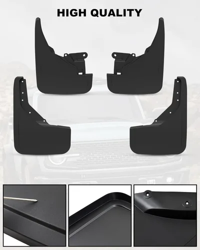 Miniatura 5 de Protectores contra salpicaduras para Ford Bronco 2021-2024, protectores de barro para neumáticos delanteros y traseros, guardabarros para Ford