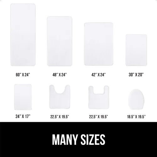 Miniatura 2 de GORILLA GRIP Tapete de baño de espuma viscoelástica grueso, terciopelo suave y absorbente, puntos duraderos en la parte inferior, lavable a máquina