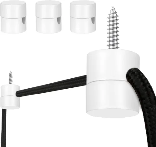 Miniatura 10 de Paquete de 3 Ganchos de Metal Swag para Luces Colgantes de Techo, Gancho de Luz Colgante para Lámpara, Ganchos de Techo Negros, Ganchos de Pared