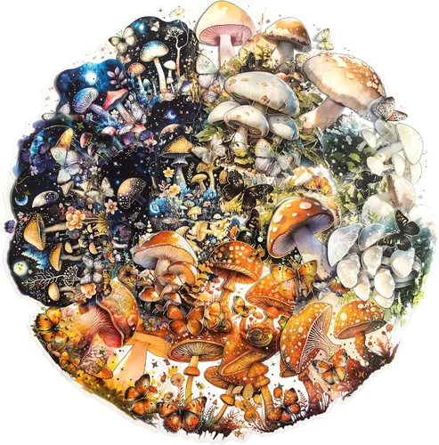 Miniatura 3 de 60 calcomanías holográficas de hongos para álbumes de recortes, calcomanías estéticas transparentes de Fairycore con brillo de fantasía, calcomanías