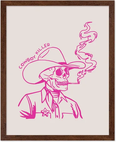 Miniatura 13 de Poster Master Póster retro de vaquera rosa con texto en inglés "Raise Hell", diseño de pared occidental, regalo para hombres y mujeres, decoración