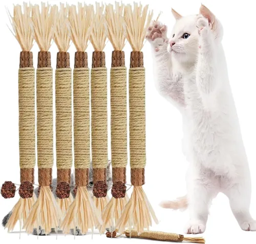 Miniatura 8 de Silvervine - Palitos dentales naturales Silvervine para gatos, resistentes a arañazos y mordeduras, juguete para gatos de interior y gatos adultos