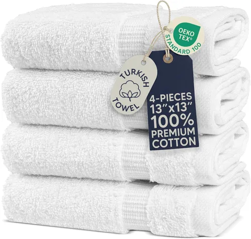 Miniatura 56 de Towel Bazaar Toallas Turcas de Algodón Premium Súper Suaves y Absorbentes (Juego de 2 Toallas de Baño Grandes, Blanco)