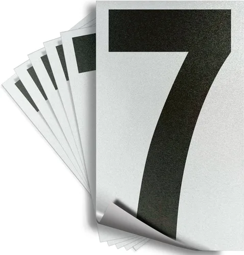 Miniatura 93 de iSYFIX Calcomanías de vinilo negro número 0 (Zero) – Paquete de 6 calcomanías de 1.5 pulgadas – Calcomanías de alta calidad, fondo reflectante