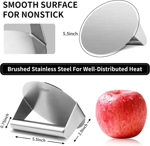 Miniatura 3 de ALLTOP Smash - Prensa para hamburguesas – Grill Essential, de acero inoxidable, antiadherente, para hacer hamburguesas – Máquina para hacer