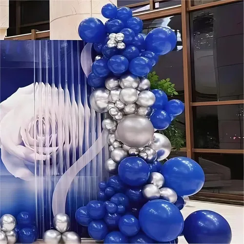 Miniatura 5 de Kit de guirnalda de globos de 130 piezas en rosa pastel y blanco - Globos de látex blancos y rosas de diferentes tamaños de 18/12/10/5 pulgadas