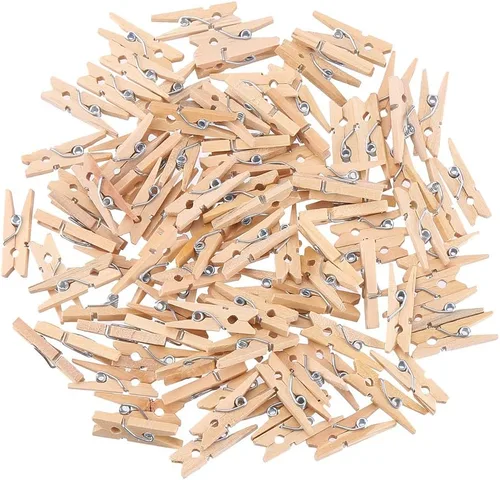 Miniatura 9 de DECORA Pinza de madera pintada colorida de 1.4 in/1.38 pulgadas, 100 piezas para clips de fotos, álbumes de chatarra, manualidades, envoltura