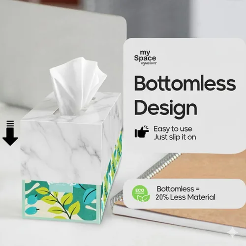 Miniatura 2 de Cubierta de Caja de Paños Rectangular - Soporte de Caja de Paños Rectangular - Compatible con Kleenex - Accesorios de Baño de Acrílico y Mármol