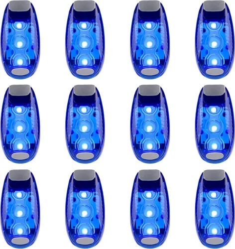 12 Pack Led Safety Light, Safety Light, High Visibility Strobe Running Lights Used for Bicycle, Walking Etc. Clip-On Running Lights Clip to Clothes