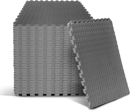 Miniatura 7 de Yes4All 24SQFT-120SQFT - Tapete de ejercicio de rompecabezas para gimnasio en casa, baldosas de espuma EVA entrelazadas con borde