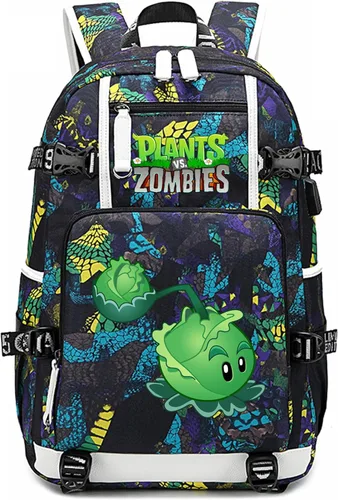 Miniatura 7 de ISaikoy Game Plants vs. Zombies - Mochila de hombro para libros, mochila escolar, mochila para computadora portátil, color azul20