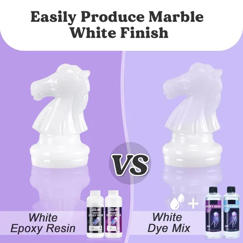 Miniatura 5 de LET'S RESIN EPOXY RESIN Resina epoxi blanca, kit de epoxi de alto brillo y sin burbujas de 44 onzas, resina autonivelante y endurecedor para Blanco
