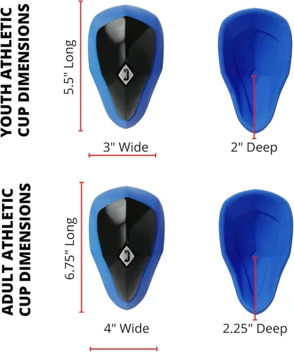 Miniatura 6 de Diamond MMA Athletic Cup w/ Soft Rim, Shock Absorbent Groin Protector for High Impact Sports, Combat Sports, Baseball, Lacrosse, Football, Hockey
