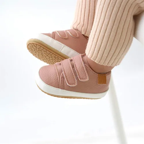 Miniatura 3 de Tenis de tobillo alto unisex para bebés, niños y niñas, suela de goma suave, zapatos de cuna para niños pequeños