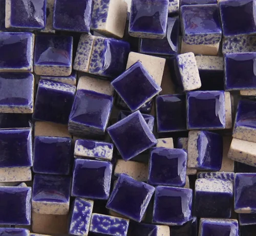PINUO&KE 200 piezas / 7.05 oz de formas cuadradas de 0.4 x 0.4 pulgadas, mosaico cuadrado de cerámica mosaico de vidrio para decoración del hogar o