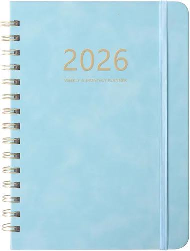 Miniatura 11 de Agenda 2026 – Agenda semanal y mensual 2026, enero 2026 a diciembre 2026, 6.4 x 8.5 pulgadas, agenda diaria con pestañas mensuales, cierre elástico