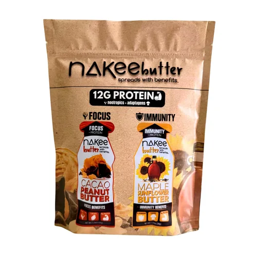 Miniatura 11 de Nakee Butter Focus Cacao Mantequilla de Maní - Paquete de 12, Sin Gluten