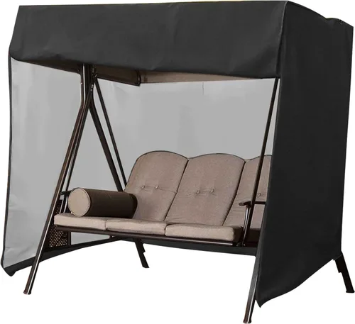 Funda para columpio de exterior, impermeable 420D, resistente al agua, para columpio de 3 plazas, 87 x 49 x 67 pulgadas, protector resistente a los