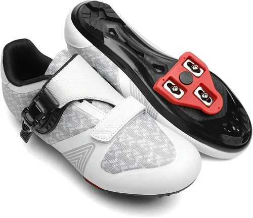 Miniatura 7 de Zapatos de ciclismo unisex para hombres y mujeres, compatibles con zapatos de bicicleta Peloton con tacos Delta para ciclismo de carretera, pedal