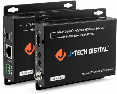 Miniatura 2 de J-Tech Digital Paquete de 12 extensores HDMI J-Tech Digital 4K Ultra HD HDBaseT a través de Ethernet Cat5e/6 hasta 230 pies (1080P) 130 pies (4K)