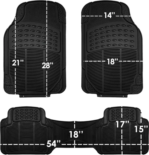 Miniatura 7 de FH Group Juego completo de fundas de asiento de neopreno – Ajuste universal para autos, camiones y SUV (negro) FB083115 + F11306