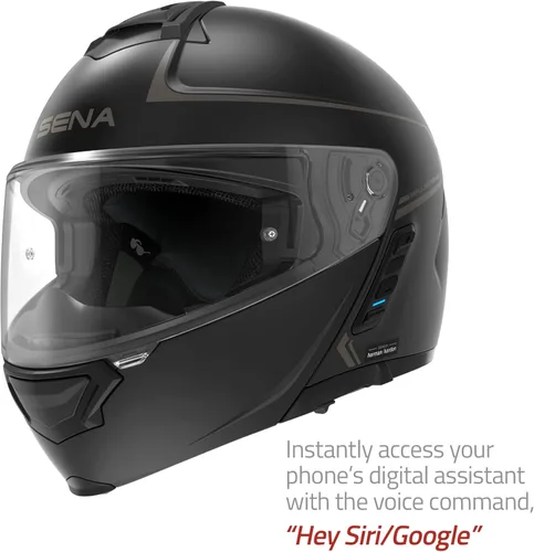 Miniatura 4 de Sena Impulse DOT Casco de motocicleta modular con Bluetooth abatible con sonido de Harman Kardon, casco con visor doble con intercomunicador