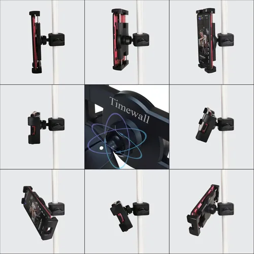 Miniatura 5 de Timewall - Soporte universal para teléfono con abrazadera, soporte universal para iPad iPhone para bicicleta giratoria, bicicleta estática