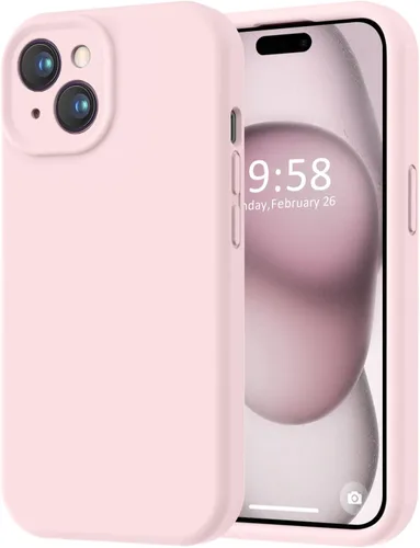Miniatura 335 de LOVE 3000 Compatible con Funda para iPhone 15, [Cámara de Cobertura Completa de Silicona Suave] [Protección contra Caídas de 8 pies], Forro de Negro