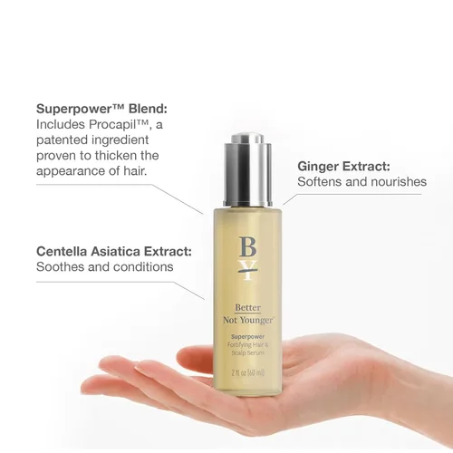 Miniatura 5 de Better Not Younger Suero fortificante para el cabello y el cuero cabelludo para adelgazar y envejecer el cabello, suero para cabello más fuerte