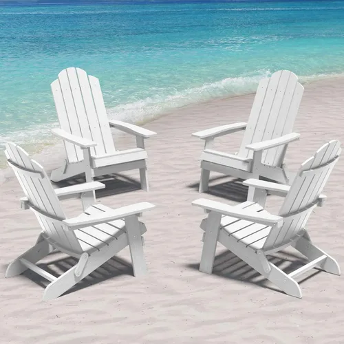 Miniatura 34 de MXIMU Folding Adirondack Chair for Outdoor: Easy Assembly and Comfortable Adirondack Chairs - Foldable Composite Fire Pit Chairs - All Weather