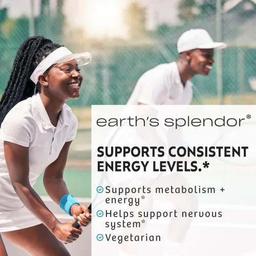 Miniatura 3 de Suplementos de energía Earth's Splendor, con vitamina B12, sin color ni sabor artificial, sin gluten, apoyo para el metabolismo energético