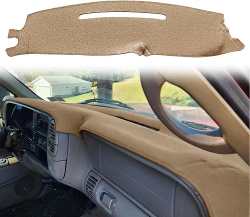 Miniatura 20 de Tapete de Cubierta del Tablero Compatible con GMC Sierra/Chevy Chevrolet Silverado 1999-2006 1500 2500 3500 HD, 2000-2006 GMC Yukon/Yukon XL/Chevy