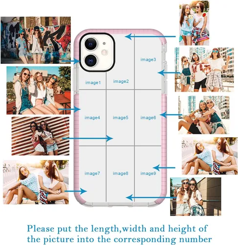 Miniatura 47 de Funda de teléfono personalizada para iPhone 11, diseño personalizado de fotos de collage de múltiples imágenes, resistente a los golpes, resistente