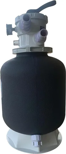 Miniatura 2 de FibroPool Filtro de arena para piscina de 14 pulgadas, 75 libras, sobre el suelo hasta 3500 galones, válvula multipuerto de 6 vías, compatible