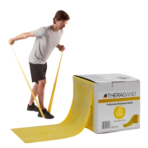 Miniatura 10 de Theraband Professional Bandas de Resistencia de látex para ejercicios de cuerpo superior e inferior, terapia física, pilates inferior, en casa, Rojo