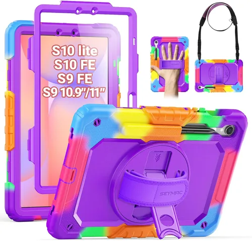 Miniatura 13 de SEYMAC Funda protectora resistente a prueba de golpes para Samsung Galaxy Tab A9 de 8.7 pulgadas 2023 (SM-X110/X115/X117), resistente a prueba