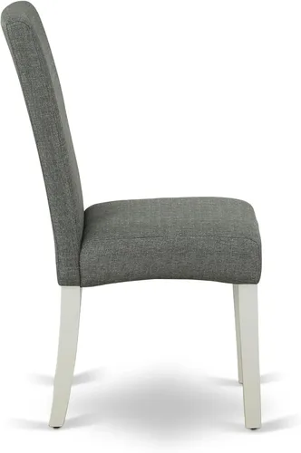 Miniatura 7 de East West Furniture ANDR5-LWH-07 - Juego de comedor de 5 piezas para 4 personas, incluye una mesa de cocina redonda con pedestal y 4 sillas
