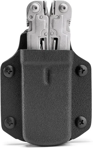 Miniatura 11 de TACTICAL GEEK TX1 - Funda multiherramienta EDC, funda ajustable con clip trasero para cinturón, multiherramienta no incluida (negro)